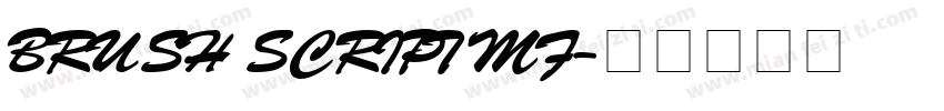 BRUSH SCRIPT MF字体转换